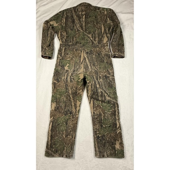 Vintage Gander Mountain Coveralls Mens Large Brown TreBark Camo Hunting 90s - Picture 6 of 15